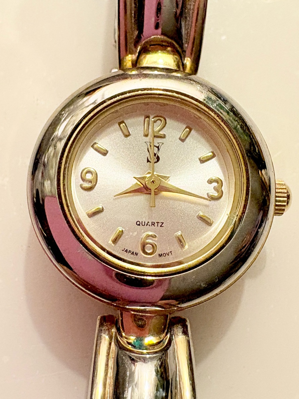 Sergio Valente Two-Tone Gold & Silver Women's Bracelet Watch By Omni Quartz Ltd